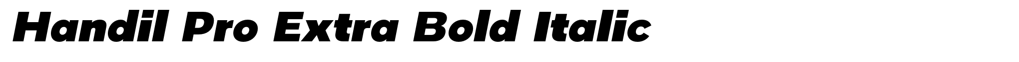 Handil Pro Extra Bold Italic image